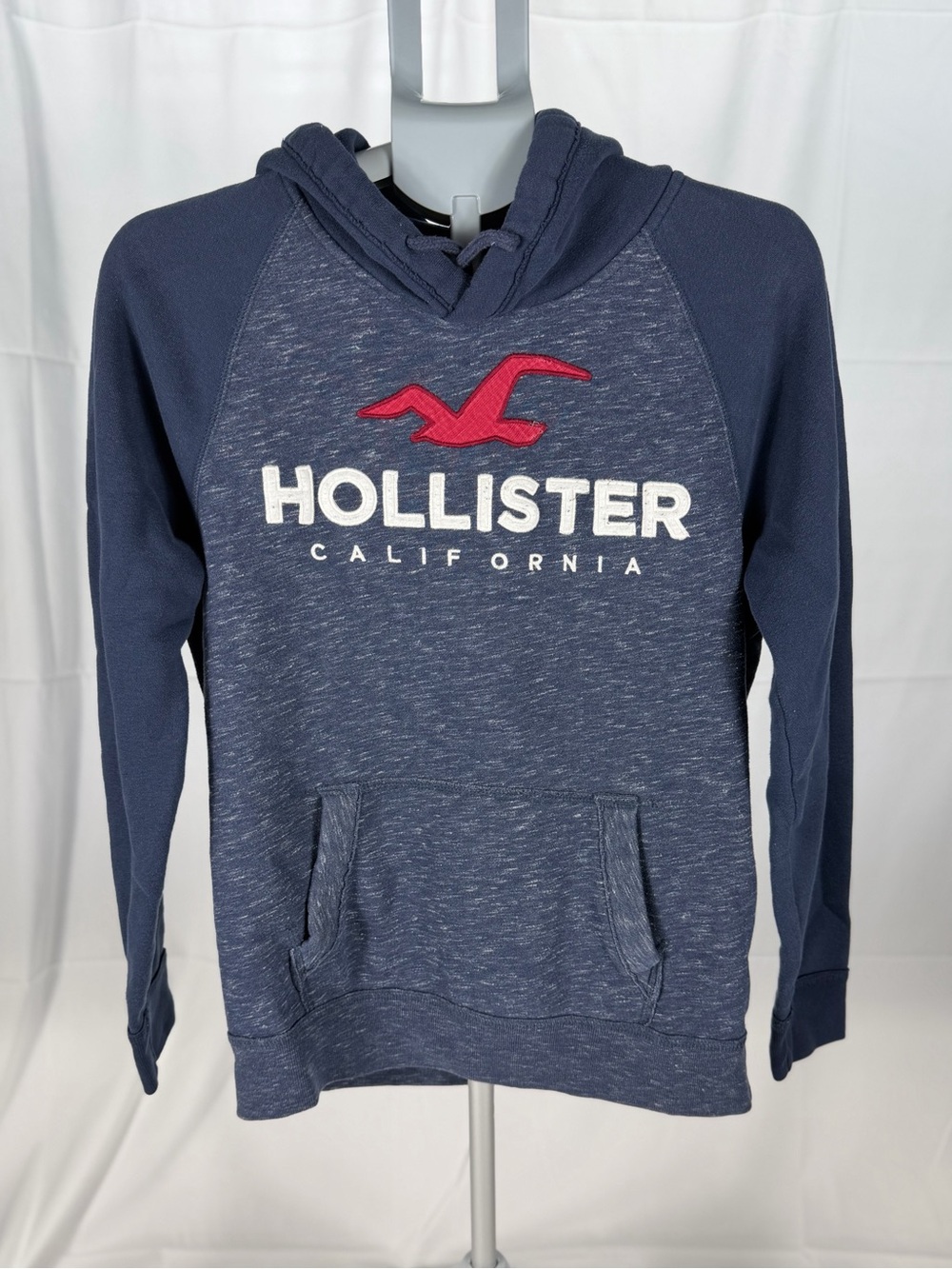 Hollister Navy‎ Blue Hoodie Pullover Sweatshirt Medium